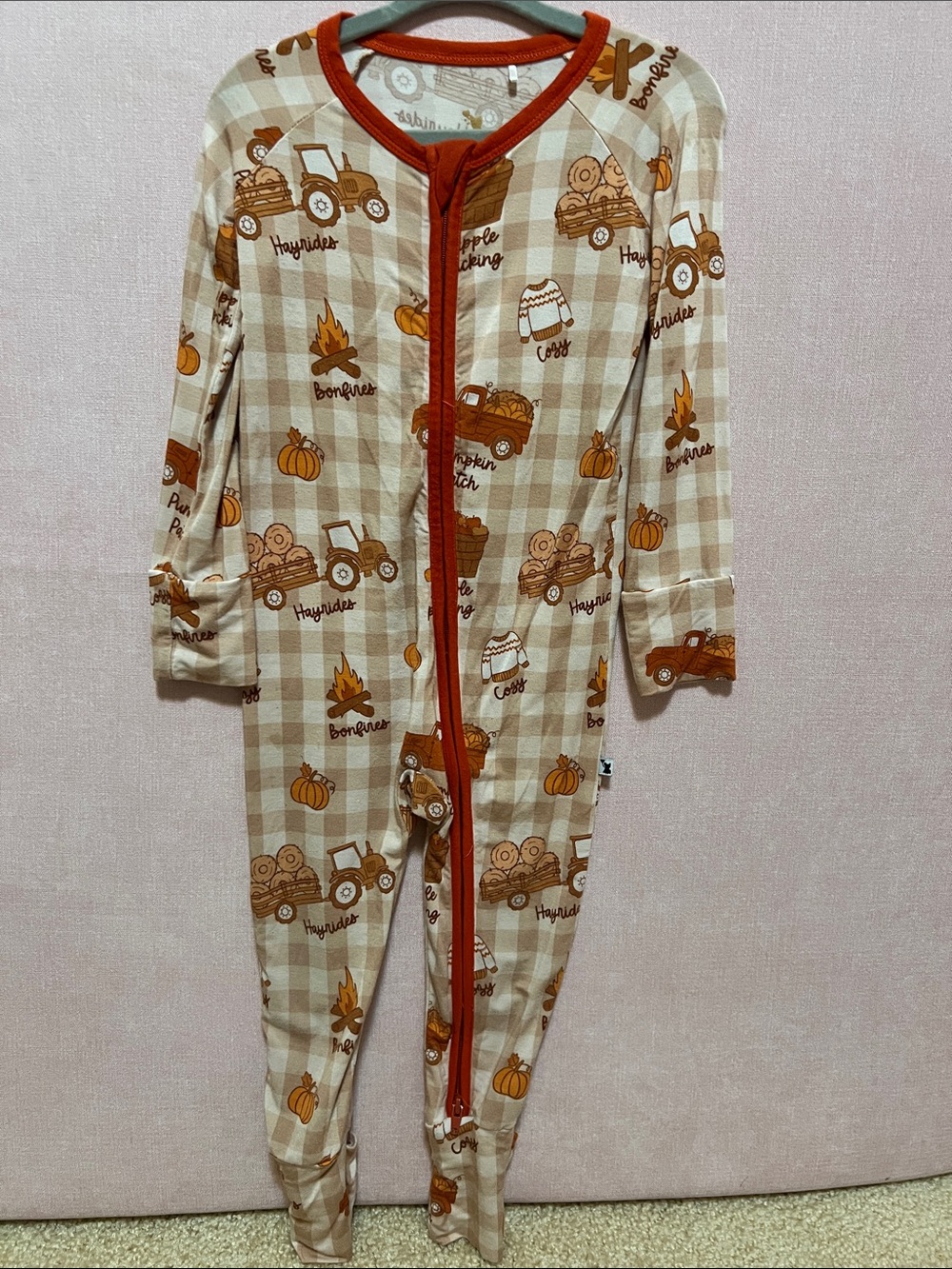 Kiki + Lulu Harvest Hayride Convertible Bamboo Footie Romper 12–18 Mo